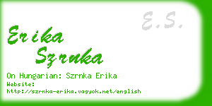 erika szrnka business card